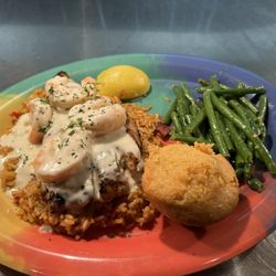 Blackened Grouper and shrimp