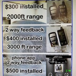 Remote starts starting at $300...call 920 735 6617!