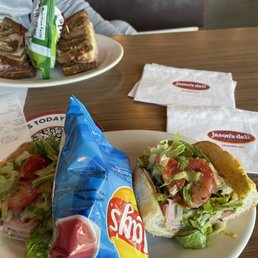 italian sandwich, ruben in the back