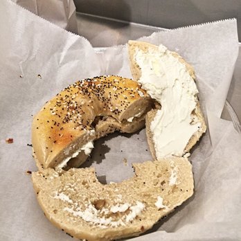 Crestline Bagel Company - Such a sad bagel with cream cheese only on one side. - Bagels Near Me - Birmingham, Alabama Crestline Bagel Company - Such a sad bagel with cream cheese only on one side. - Bagels Near Me - Birmingham, Alabama