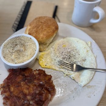 The Red Eyed Mule - Corned beef hash grits and two fried eggs. - American Near Me - Marietta, Georgia The Red Eyed Mule - Corned beef hash grits and two fried eggs. - American Near Me - Marietta, Georgia