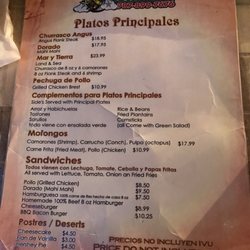 Yolanda's - Menu