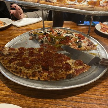 Sun Tavern - Half pepperoni and half veggie pizza pie - Italian Near Me - Roselle Park, New Jersey
