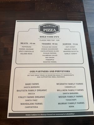 Menu photo 1 Black Cat Pizza Palm Desert, CA Menu photo 1 Black Cat Pizza Palm Desert, CA