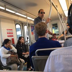 Expo Line Santa Monica - It can get crowded at rush hours