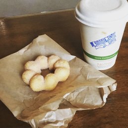 Mochi donut and my mocha Mochi donut and my mocha