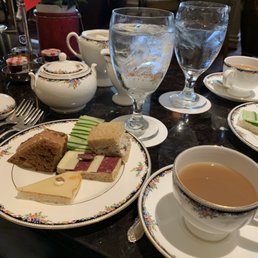 Finger sandwiches and the St Regis blend