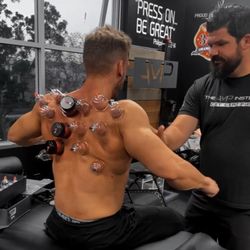 AMP Sports Med and Recovery - AMP Specialist Steven : Cupping Therapy helps with pain, inflammation, blood flow, and as a type of deep-tissue massage.