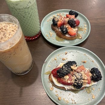The Pantry - Maple latte, Strawberry matcha, and ricotta toast - Breakfast & Brunch Near Me - Roseville, California The Pantry - Maple latte, Strawberry matcha, and ricotta toast - Breakfast & Brunch Near Me - Roseville, California