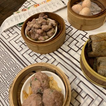 Triple Crown Restaurant - Beef balls, Spare Rib w. Black Bean Sauce, shrimp dumplings, Chicken Sticky Rice - Dim Sum Near Me - Chicago, Illinois