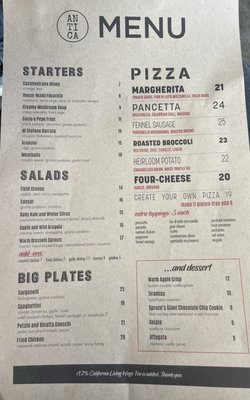 Menu photo 5 Pizza Antica Lafayette, CA Menu photo 5 Pizza Antica Lafayette, CA