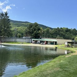 Grandfather Trout Farm and Gem Mining - Trout farm building gem mining station and one pond.
