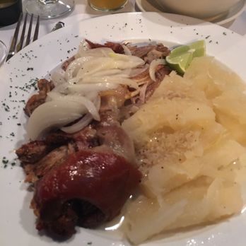 CubaNu Restaurant & Lounge - Pernil, Yuca con mojo y Arroz con Frijoles Negro - Cuban Near Me - Rahway, New Jersey