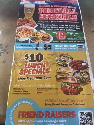 Menu photo 1 Hooters Sunrise, FL