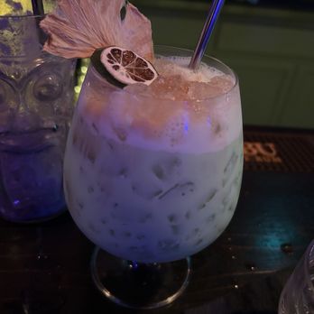 The Blue Palm - Beware the seafoam - Tiki Bars Near Me - Kansas City, Kansas