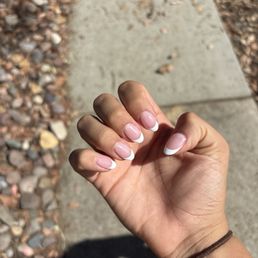 Simple, natural French tip nails Simple, natural French tip nails