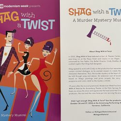 Annenberg Theater - "Shag with a Twist" program cover and back.