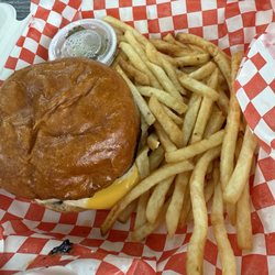 Maple Beach Resort & Grill - Triple cheeseburger! Yum!!