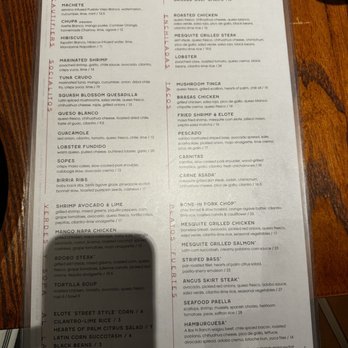 Mexican Sugar Plano - Menu - Mexican Near Me - Plano, Texas
