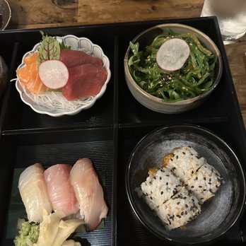 M Sushi - Sashimi, seaweed salad, nigiri, spicy roll - Sushi Bars Near Me - Durham, North Carolina