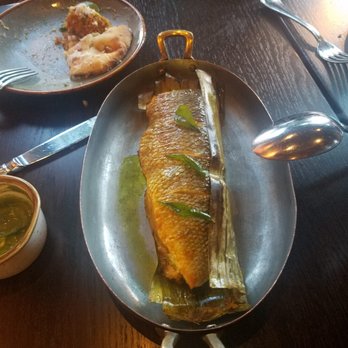 ROOP Chicago Innovative Indian Restaurant & Cocktail Bar - WHOLE SEA BASS - needed the sauces for flavor/salt - Indian Near Me - Chicago, Illinois ROOP Chicago Innovative Indian Restaurant & Cocktail Bar - WHOLE SEA BASS - needed the sauces for flavor/salt - Indian Near Me - Chicago, Illinois