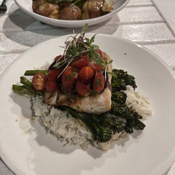 Boathouse - Balsamic glazed mahi, basmati rice and seasoned broccolini - Breakfast & Brunch Near Me - Stuart, Florida