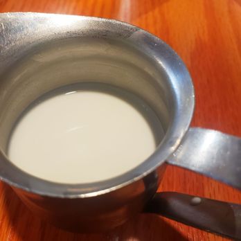 Simple Cafe - This photo  is of my second creamer..1st one came out with a brown floating thing!! - Breakfast & Brunch Near Me - Lake Geneva, Wisconsin
