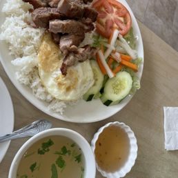 Pork chop rice plate