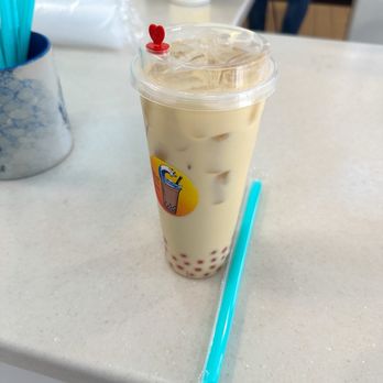 Boba by the Sea - Peach milk tea with strawberry boba - Beverage Store Near Me - Ventura, California Boba by the Sea - Peach milk tea with strawberry boba - Beverage Store Near Me - Ventura, California