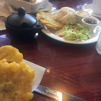 Ruta 75 - Sides for the ajiaco. Rice, salad, tostones and capers. - Colombian Near Me - Hialeah, Florida