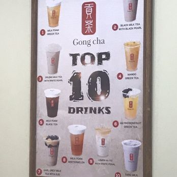 Gong Cha - Top 10 Drink menu is a great place to start; Feel free to ask any questions is you aren't familiar with the flavors or ingredients - Bubble Tea Near Me - Suwanee, Georgia