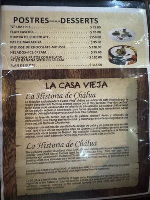 Menu photo 1 La Casa Vieja Zihuatanejo, GRO Menu photo 1 La Casa Vieja Zihuatanejo, GRO