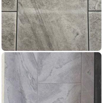 Alvarez TileWorks - Before and after picture. - Tiling Near Me