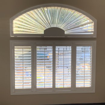 O&A Window Fashions - Sunburst with traditional shutters - Shades & Blinds Near Me - Ontario, California O&A Window Fashions - Sunburst with traditional shutters - Shades & Blinds Near Me - Ontario, California