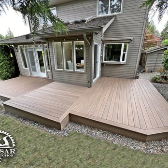 Pulsar Construction - Ground-Level PVC Deck - Decks & Railing Near Me Pulsar Construction - Ground-Level PVC Deck - Decks & Railing Near Me