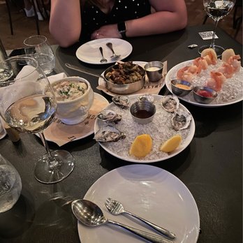 Evangeline - Apps... French onion soup, crispy sprouts, shrimp cocktail and oysters - Cajun/Creole Near Me - Calistoga, California Evangeline - Apps... French onion soup, crispy sprouts, shrimp cocktail and oysters - Cajun/Creole Near Me - Calistoga, California