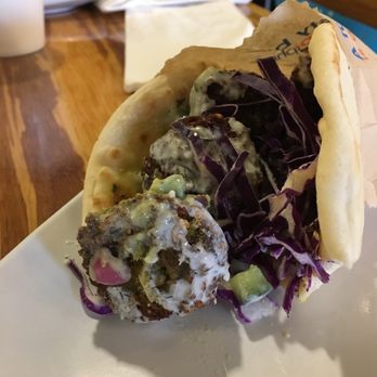 Daphnes Greek Cafe - a pita filled with meat and vegetables - Greek Near Me - San Diego, California