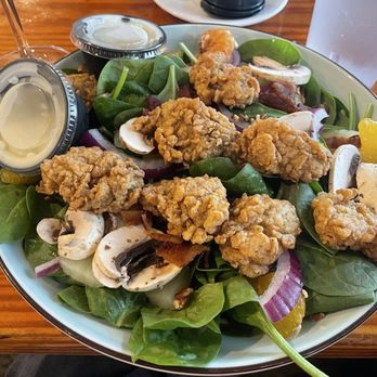 Marina Variety Store Restaurant - Spinach Salad with fried oysters - Seafood Near Me - Charleston, South Carolina