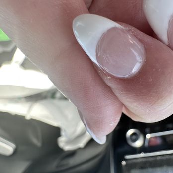 Tysons Nail Lounge - Horrible French manicure look at the white lines - Nail Salons Near Me - McLean, Virginia Tysons Nail Lounge - Horrible French manicure look at the white lines - Nail Salons Near Me - McLean, Virginia