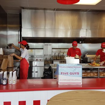 Five Guys - the kitchen of a fast food restaurant - Burgers Near Me - Mississauga, Ontario