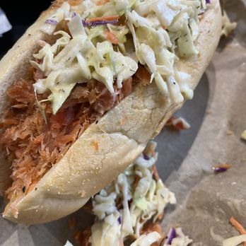 Brigham Fish Market - Smoked salmon po'boy - Seafood Markets Near Me - Cascade Locks, Oregon Brigham Fish Market - Smoked salmon po'boy - Seafood Markets Near Me - Cascade Locks, Oregon