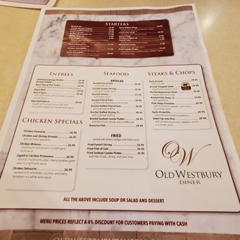 Old Westbury Diner - menu and prices - Diners Near Me - Old Westbury, New York Old Westbury Diner - menu and prices - Diners Near Me - Old Westbury, New York
