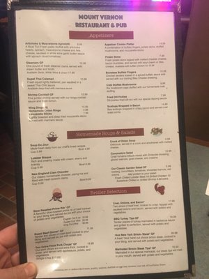 Menu photo 5 Mount Vernon Somerville, MA