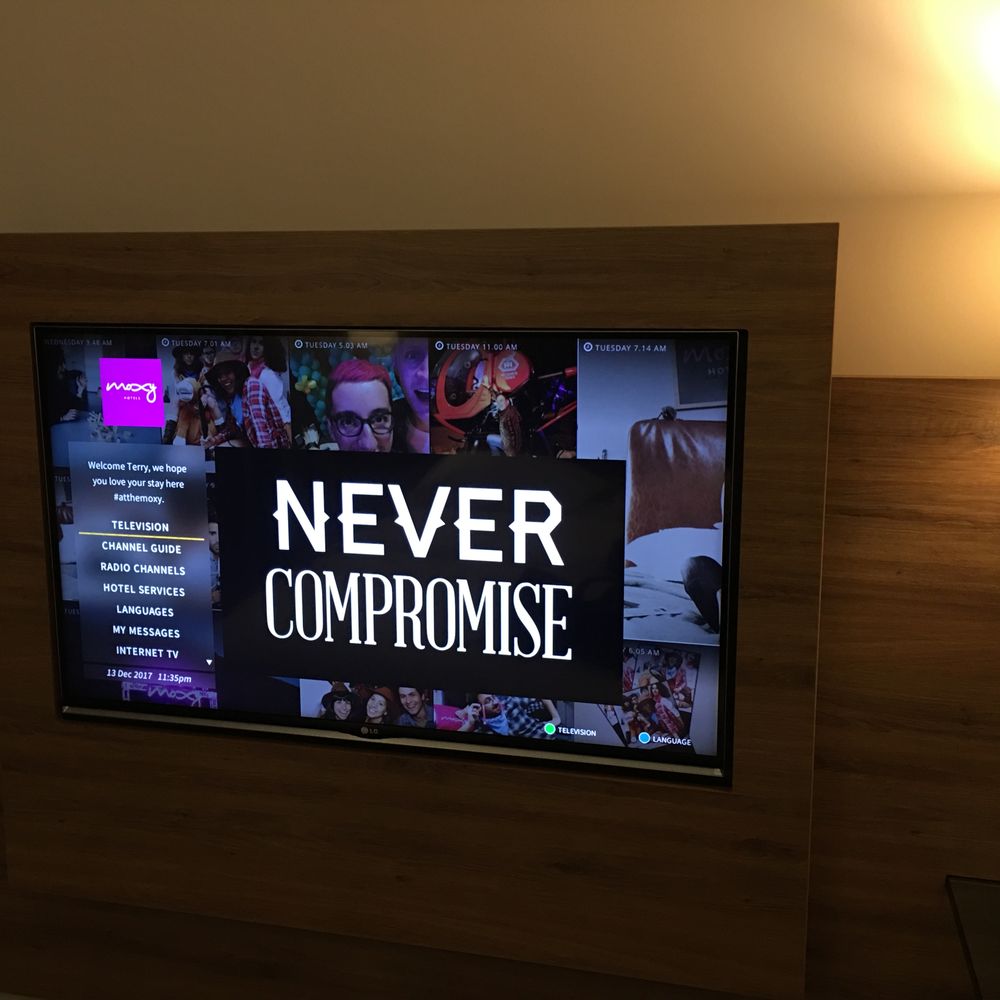 Even the television menu is something fresh. Even the television menu is something fresh.