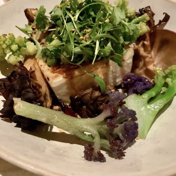 abcV - seared tofu - black maitake mushroom, broccolini, yuzu, ginger, scallion - good - Vegetarian Near Me - New York, New York