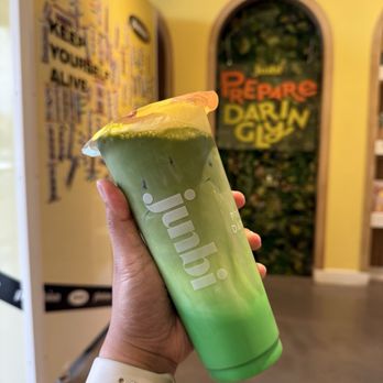 Junbi - Katy - Pandan Matcha Latte - Bubble Tea Near Me - Katy, Texas