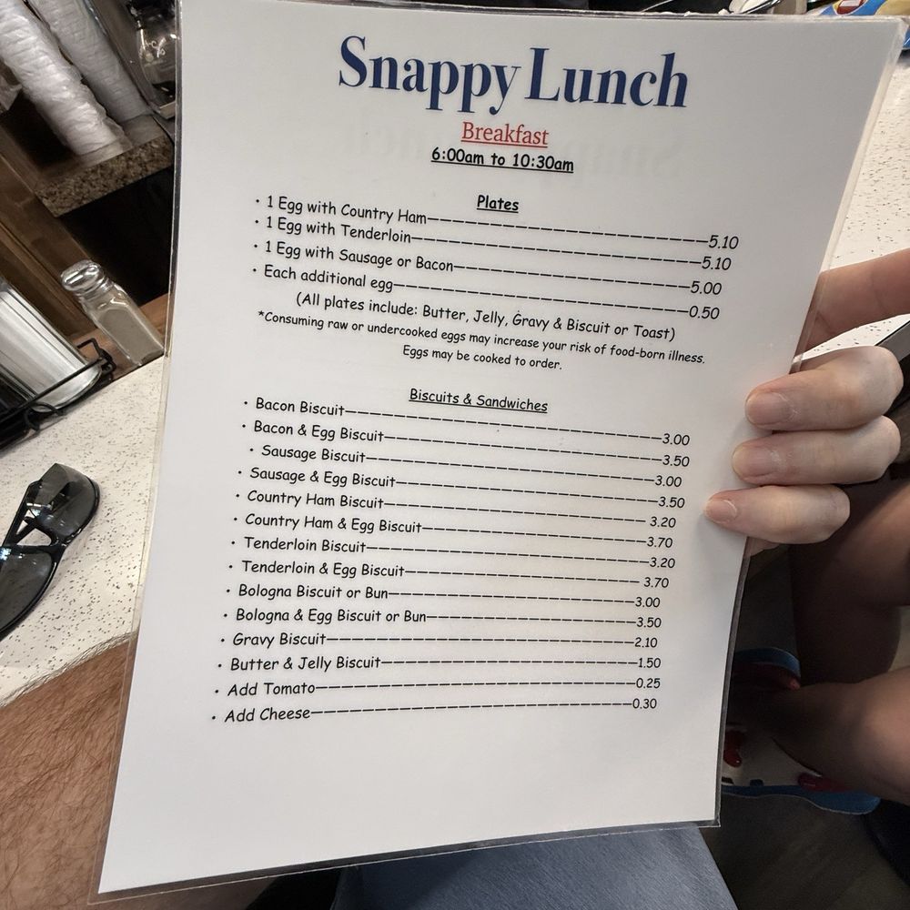Snappy Lunch - Menu - Sandwiches Near Me - Mt Airy, North Carolina Snappy Lunch - Menu - Sandwiches Near Me - Mt Airy, North Carolina