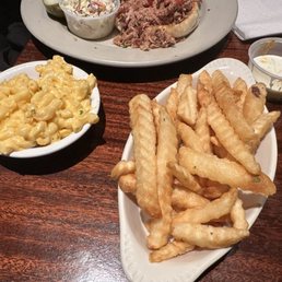 Crinkle Cut Fries and Mac and Cheese