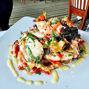 Blu Pointe - Charcoal grilled octopus - didn't like it. The octopus was not tender - Seafood Near Me - Newburgh, New York