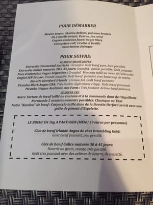 Menu photo 1 Sur La Braise Paris, 75